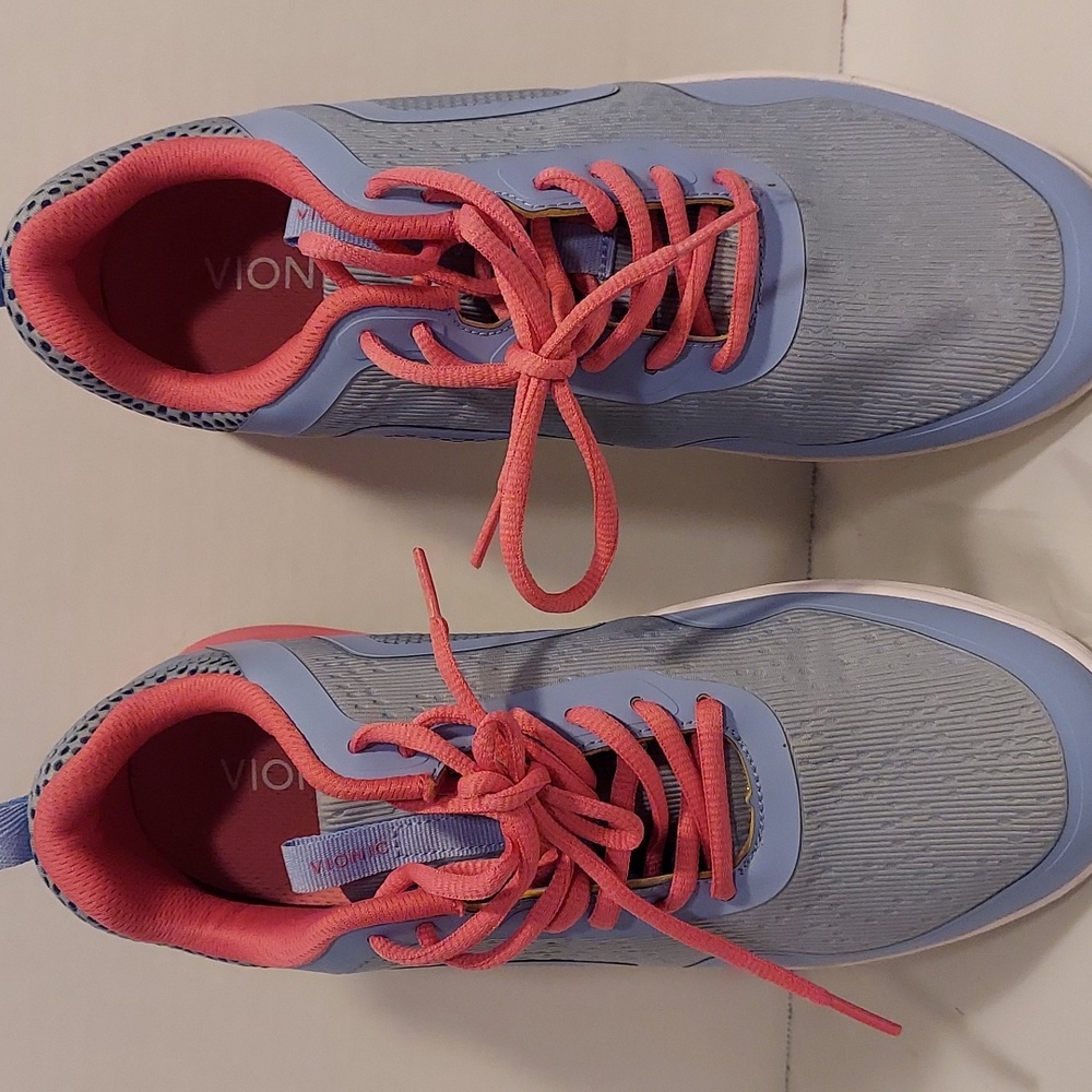 Vionic JoJo Blue & Pink Sneakers Size 9.5
